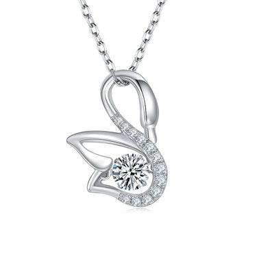 0.5 CT Swan Pendant Necklace