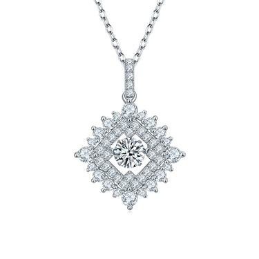 0.5 CT Square Pendant Necklace