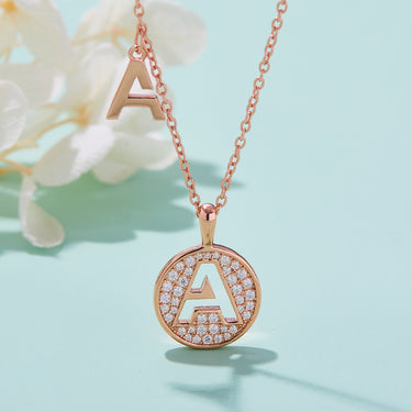 Initial Letter Moissanite Necklace