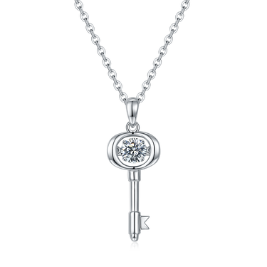 0.5 CT Key Pendant Necklace