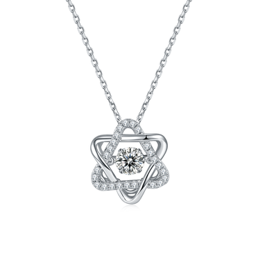 0.5 CT Star Of David Pendant Necklace